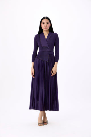 Abigail Wrap Dress - Aubergine