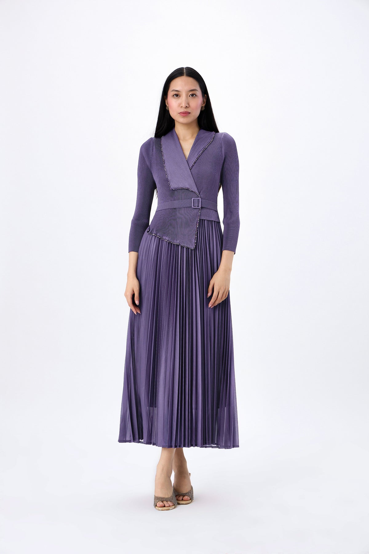 Abigail Wrap Dress - Purple