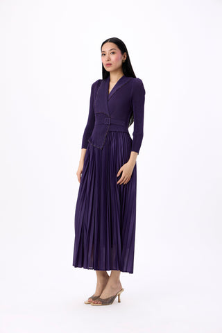 Abigail Wrap Dress - Aubergine