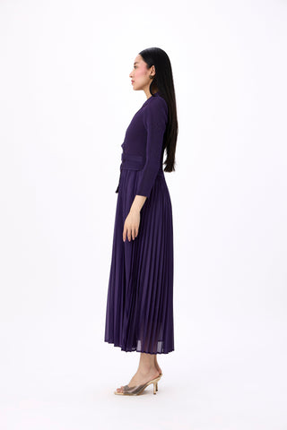 Abigail Wrap Dress - Aubergine