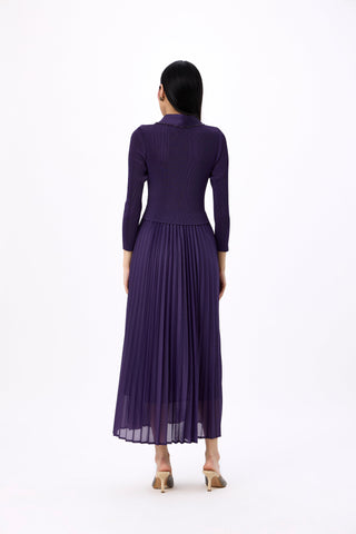 Abigail Wrap Dress - Aubergine