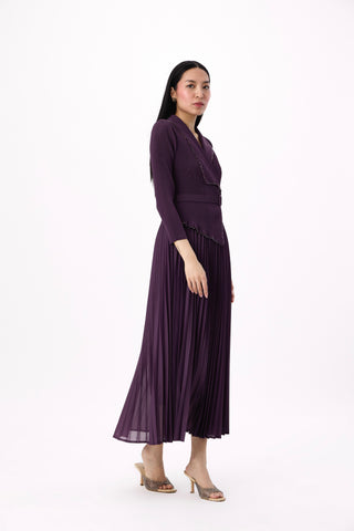 Abigail Wrap Dress - Aubergine