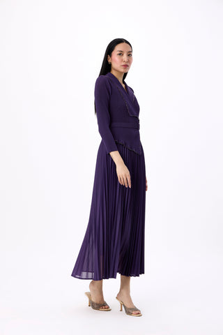 Abigail Wrap Dress - Aubergine