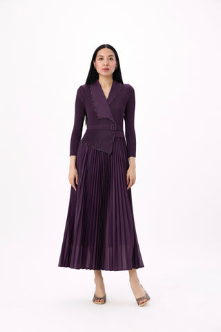 Abigail Wrap Dress - Aubergine