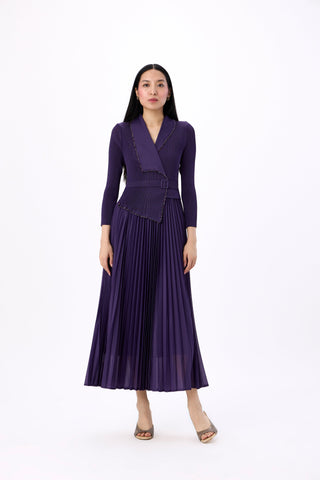 Abigail Wrap Dress - Aubergine