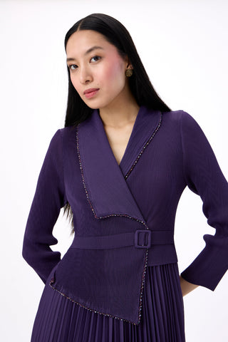 Abigail Wrap Dress - Aubergine