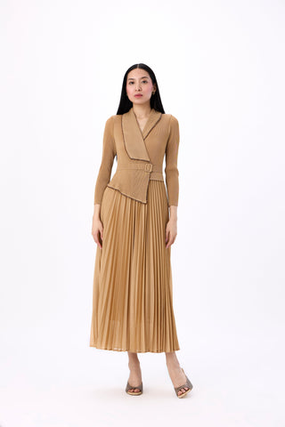 Abigail Wrap Dress - Light Mocha