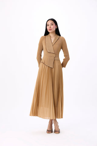 Abigail Wrap Dress - Light Mocha