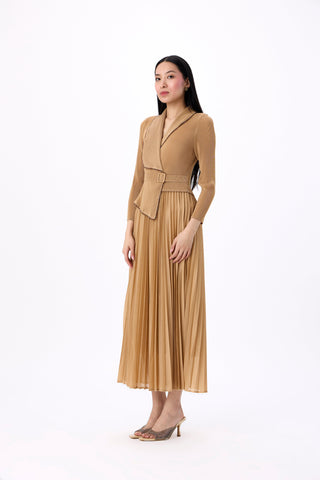 Abigail Wrap Dress - Light Mocha