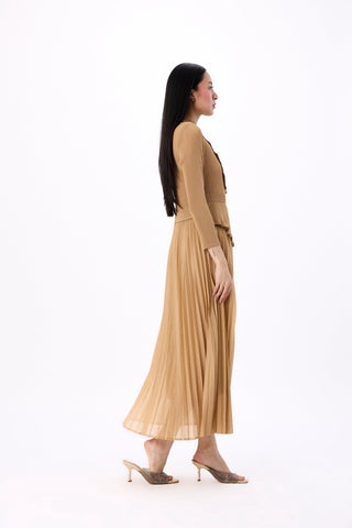 Abigail Wrap Dress - Light Mocha