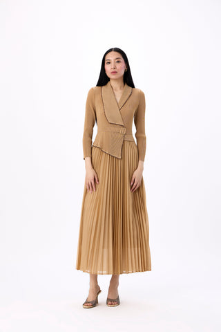 Abigail Wrap Dress - Light Mocha