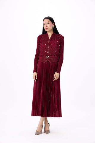Shelly Dress - Maroon