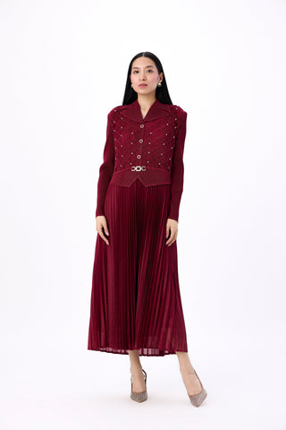 Shelly Dress - Maroon
