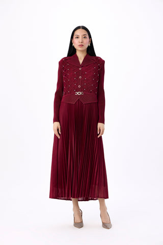 Shelly Dress - Maroon