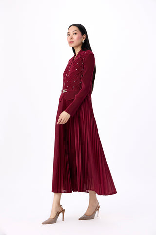 Shelly Dress - Maroon