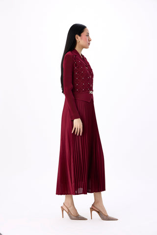 Shelly Dress - Maroon