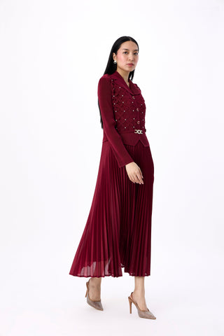 Shelly Dress - Maroon