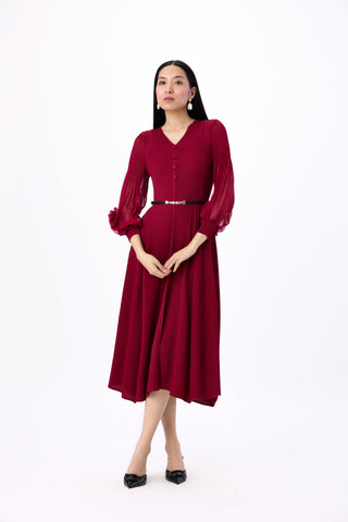 Rosalie Dress - Deep Red