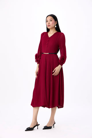 Rosalie Dress - Deep Red