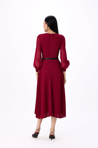 Rosalie Dress - Deep Red