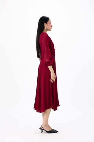 Rosalie Dress - Deep Red