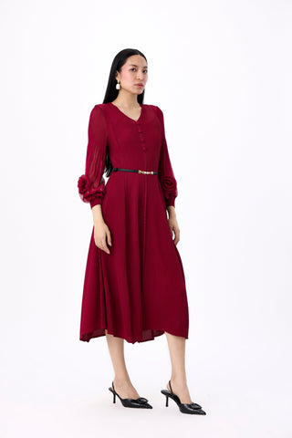 Rosalie Dress - Deep Red