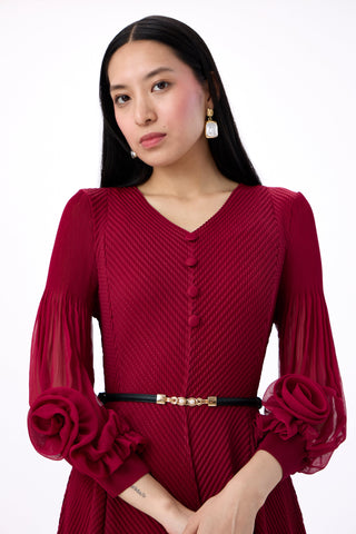 Rosalie Dress - Deep Red