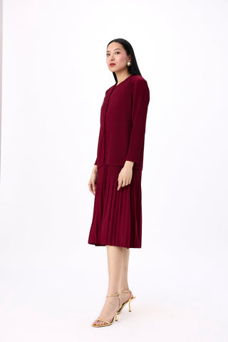 Irene 2 Piece jacket Dress - Maroon