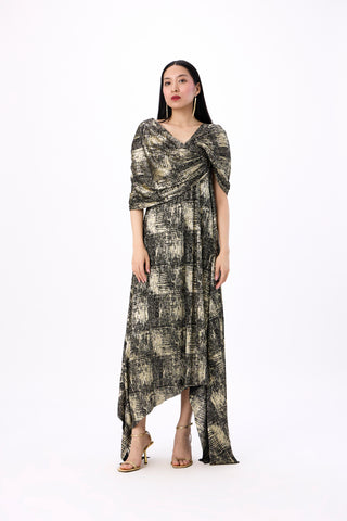 Juliana Dress - Black & Gold