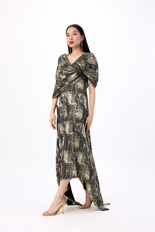 Juliana Dress - Black & Gold