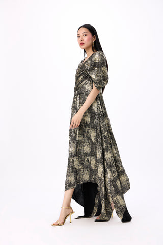Juliana Dress - Black & Gold