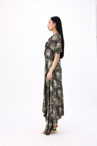 Juliana Dress - Black & Gold