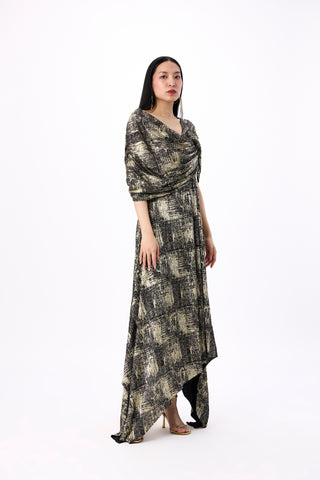 Juliana Dress - Black & Gold