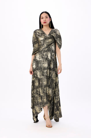 Juliana Dress - Black & Gold