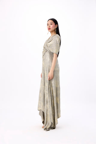 Juliana Dress - Mint & Beige