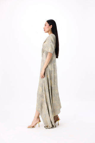 Juliana Dress - Mint & Beige