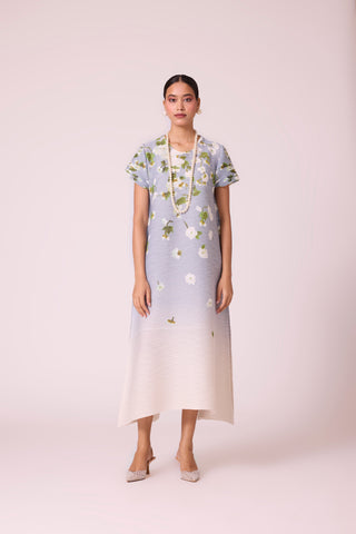 Jenna Print Dress - Pale Blue