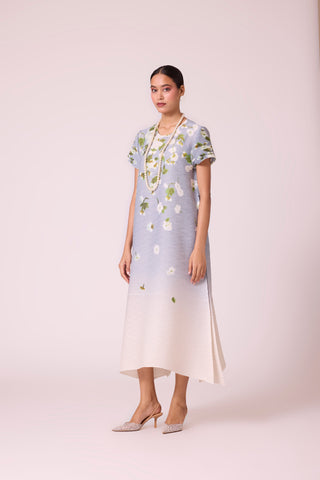 Jenna Print Dress - Pale Blue