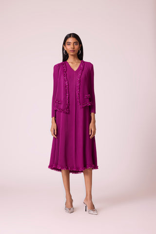 Emelline Jacket Dress - Magenta Rose