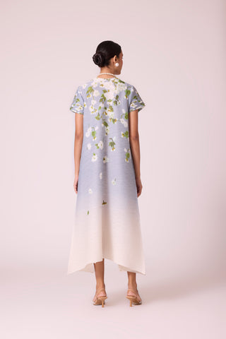 Jenna Print Dress - Pale Blue