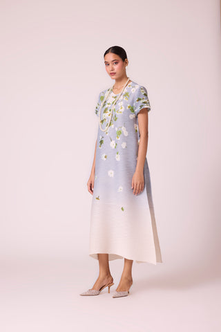 Jenna Print Dress - Pale Blue