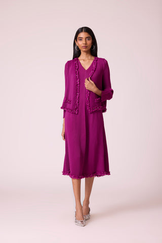 Emelline Jacket Dress - Magenta Rose