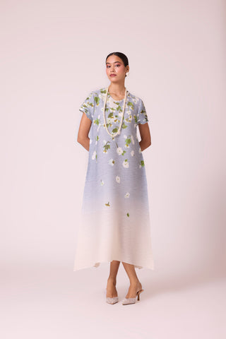 Jenna Print Dress - Pale Blue