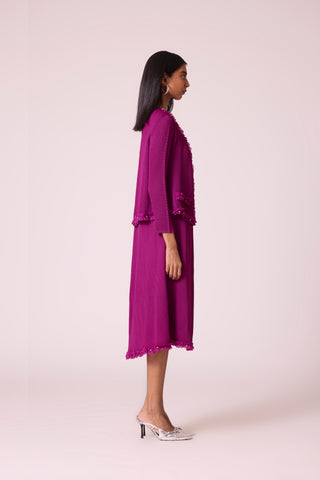 Emelline Jacket Dress - Magenta Rose