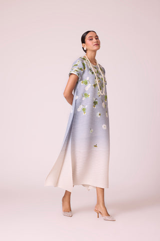 Jenna Print Dress - Pale Blue