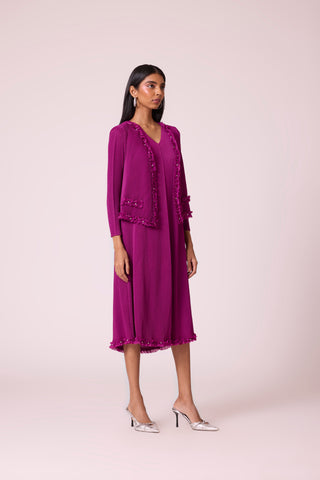 Emelline Jacket Dress - Magenta Rose