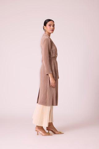 Morgan Fringe Jacket - Beige