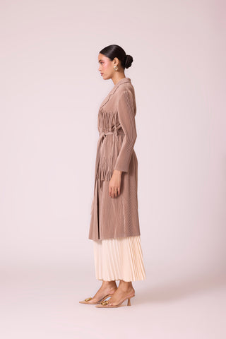 Morgan Fringe Jacket - Beige