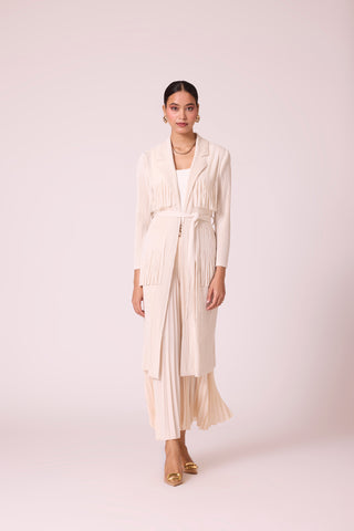 Morgan Fringe Jacket - Ivory