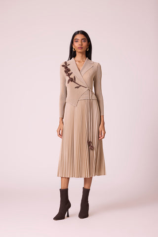 Lillian Wrap Dress - Beige